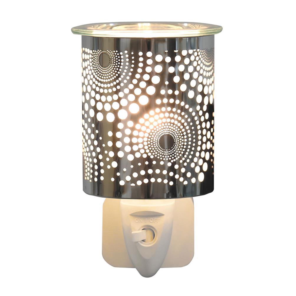 Aroma Chrome Circles Plug In Wax Melt Warmer Extra Image 1